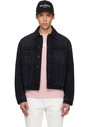 Balmain Black Faded Denim Jacket