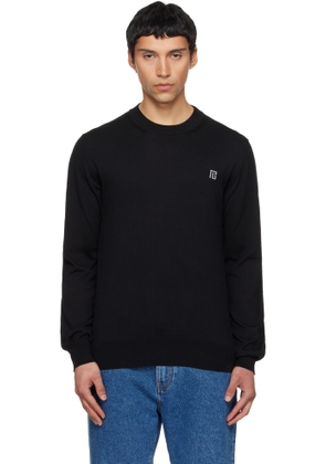 Balmain Black Fine Silk & Cotton Sweater