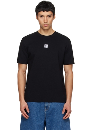 Balmain Black Embroidered Logo T-shirt