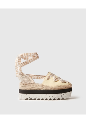 Stella McCartney - Gaia Platform Espadrilles, Woman, Banana, Size: 39
