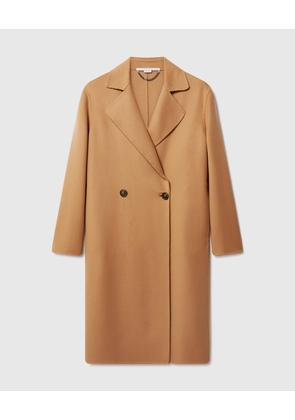 Stella McCartney - Double Breasted Longline Coat, Woman, camel, Size: 38