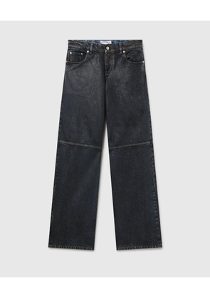 Stella McCartney - Waxed-Finish Straight-Leg Denim Jeans, Woman, Aged blue, Size: 29