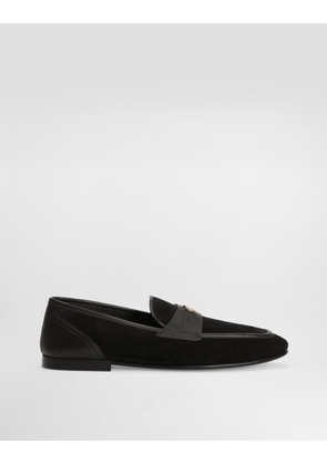 Dolce & Gabbana Split Calfskin Slipper - Man Driver Shoes And Loafers Black 39