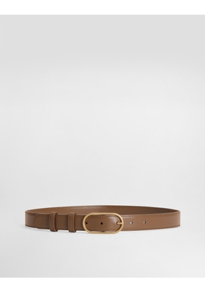Dolce & Gabbana Palmated Calfskin Belt - Woman Belts Brown 85