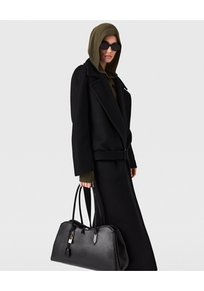 Stella McCartney - Belted Tonal Buckle Trenchcoat, Woman, Black, Size: 34