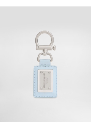 Dolce & Gabbana Smooth Calfskin Keyring - Man Azure Leather Onesize