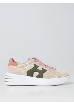 Hogan H564 sneakers in woven fabric and suede