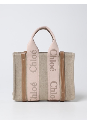 Chloé bag in canvas and leather with embroidered logo