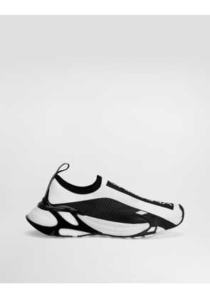 Dolce & Gabbana Stretch Mesh Fast Sneakers - Woman Sneakers Black Fabric 37