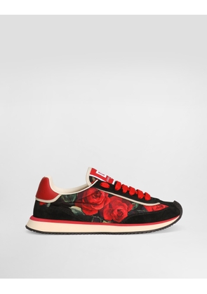 Dolce & Gabbana Mixed-material Dg Cushion Sneakers - Woman Sneakers Print 35