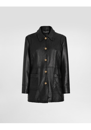 Dolce & Gabbana Vintage Lambskin Jacket - Woman Coats And Jackets Black 48