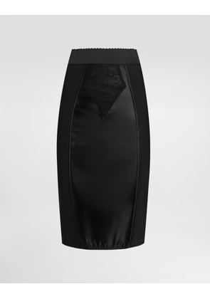 Dolce & Gabbana Lace Handbag With Dg Logo - Woman Skirts Black Fabric 42