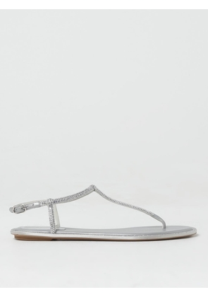 Flat Sandal RENE CAOVILLA Woman color Silver