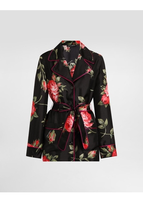 Dolce & Gabbana Rose Bouquet-print Vanity Twill Shirt - Woman Shirts And Tops Multicolor 42
