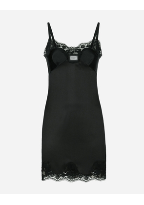 Dolce & Gabbana Short Slip Dress With Tag - Woman Dresses Black Silk 44