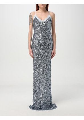 Dress ELISABETTA FRANCHI Woman color Gnawed Blue