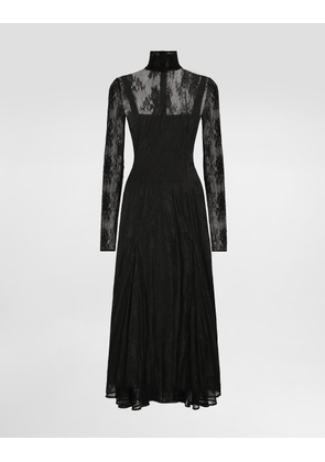 Dolce & Gabbana Chantilly Lace Dress - Woman Dresses Black 44