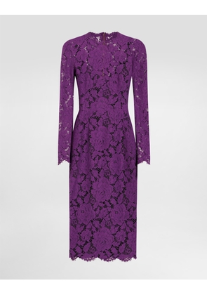 Dolce & Gabbana Cordonetto Lace Sheath Dress - Woman Dresses Purple 40