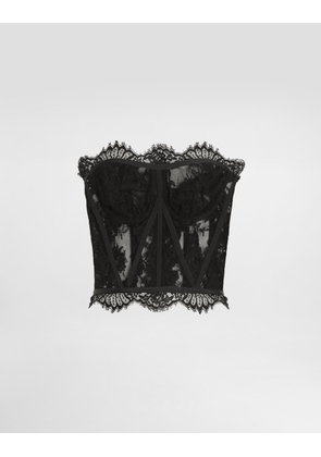 Dolce & Gabbana Lace Bustier - Woman Shirts And Tops Black Lace 48