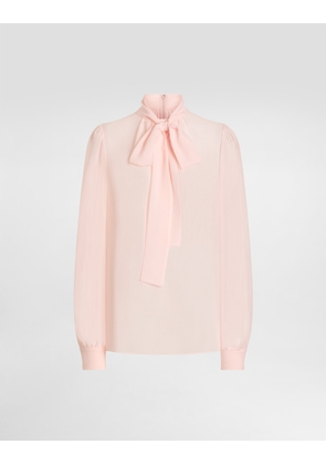 Dolce & Gabbana Silk Georgette Top - Woman Shirts And Tops Pink 44