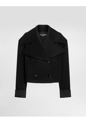 Dolce & Gabbana Double-breasted Wool Jacket - Woman Coats And Jackets Black 48