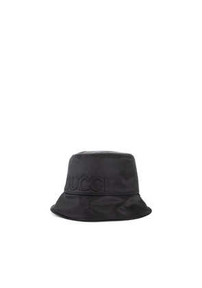 Logo nylon bucket hat