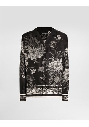 Dolce & Gabbana Flower Bouquet-print Jacquard Twill Shirt - Man Shirts Multicolor 42