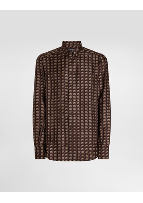 Dolce & Gabbana Printed Silk Twill Martini Shirt - Man Shirts Print 38