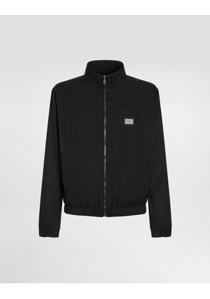 Dolce & Gabbana Light Nylon Jacket With Branded Tag - Man Coats And Jackets Black Fabric 54