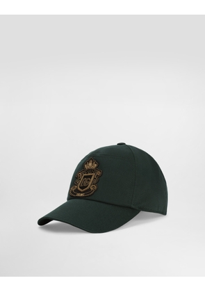 Dolce & Gabbana Cotton Gabardine Baseball Cap - Man Hats And Gloves Green Cotton 57