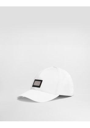 Dolce & Gabbana Cotton Baseball Cap With Branded Tag - Man Hats And Gloves White Cotton 59