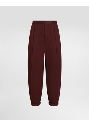 Dolce & Gabbana Cotton Gabardine Pants With Double Darts - Man Pants And Shorts Multi-colored 52