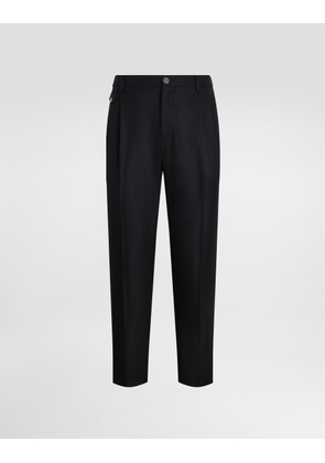 Dolce & Gabbana Wool Pants With Double Darts - Man Pants And Shorts Black 58