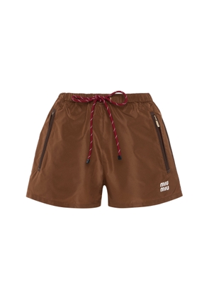 Miu Miu Tech-Canvas Shorts - Moda Operandi
