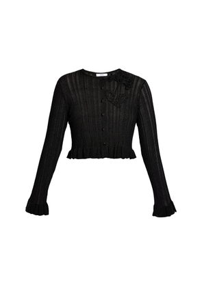 Erdem Plisse Lurex Cardigan - Moda Operandi