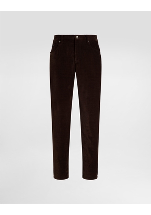 Dolce & Gabbana Cotton And Cashmere Regular Trousers - Man Pants And Shorts Brown 52