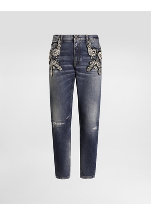 Dolce & Gabbana Denim Trousers - Man Denim Multi-colored 52