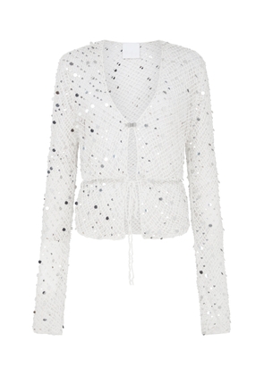 Paris Georgia Vera Sequined-Crochet Cardigan - Moda Operandi