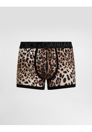 Dolce & Gabbana Leopard-print Two-way Stretch Cotton Boxers - Man Underwear And Loungewear Animal Print Cotton 7