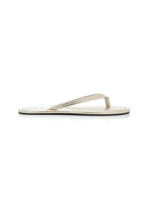 St. Agni Metallic Leather Thong Sandals - Moda Operandi