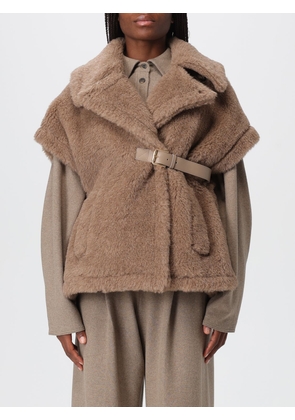 Fur Coat MAX MARA Woman color Beige