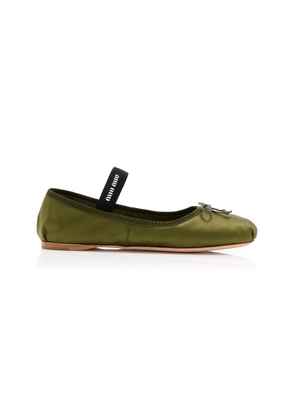 Miu Miu Satin Ballet Flats - Moda Operandi