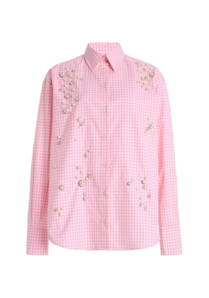 DES_PHEMMES Exclusive Riviera Cotton Wrap Shirt - Moda Operandi