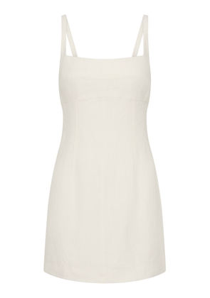 St. Agni Square-Neck Linen Mini Dress - Moda Operandi