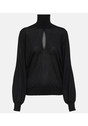 Tom Ford Cutout cashmere and silk turtleneck sweater