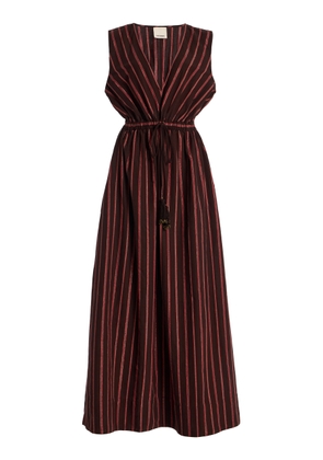 Ilio Nema Eirene Cutout Striped Cotton Maxi Dress - Moda Operandi