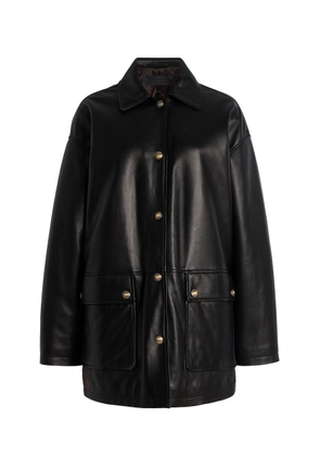 NILI LOTAN Cordel Oversized Leather Jacket - Moda Operandi