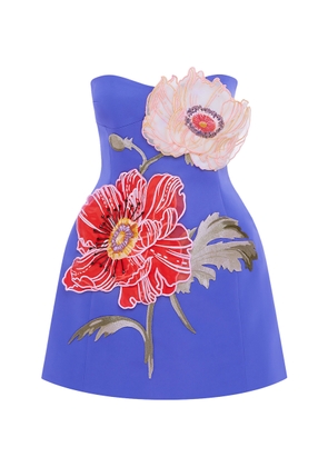Leo Lin Rosario Flower-Appliquéd Mini Dress - Moda Operandi
