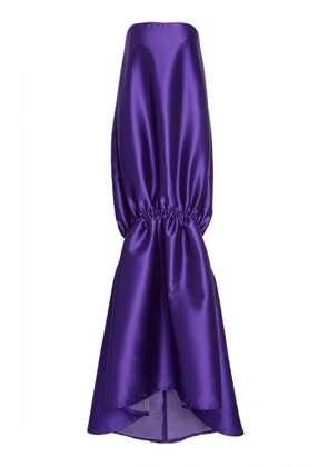 Greta Constantine Riedel Flounce Satin Gown - Moda Operandi