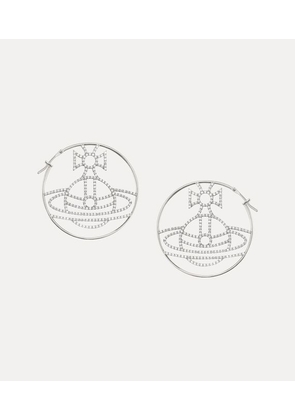 Vivienne Westwood Eloisa Hoop Earrings Silverwhitecz Brass Women